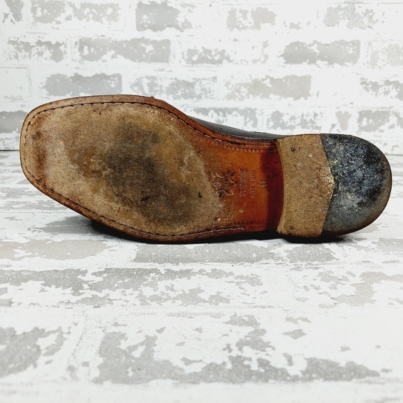 San Remo Brown Leather Lace Up Business Casual Academia Oxford Shoes D754 - Picture 8 of 12